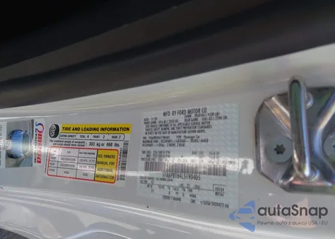 2020 Ford Mustang Ecoboost Fastback z USA, uszkodzony, nr VIN 1FA6P8TH4L5190405